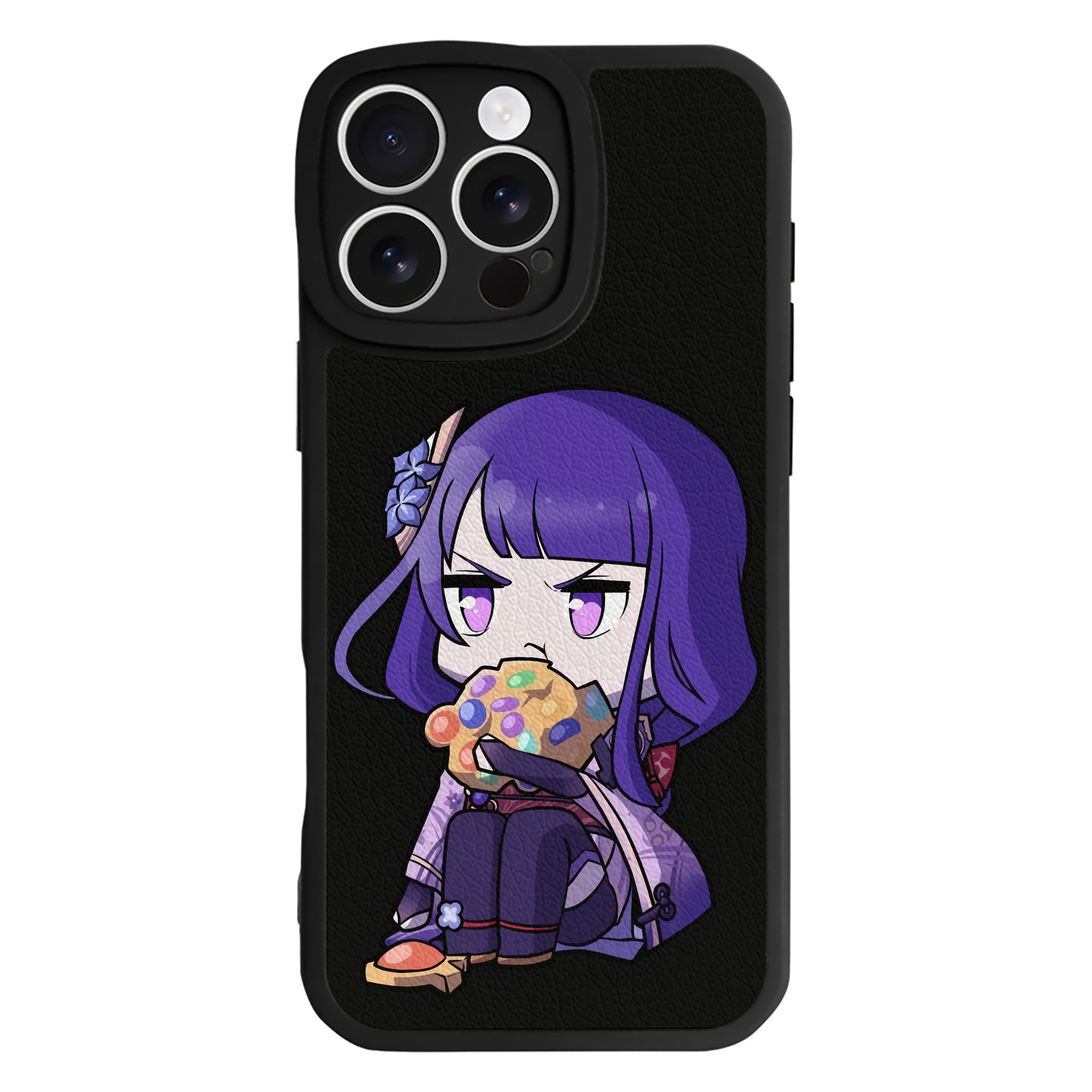 げんし神 雷電将軍 らいでんしょうぐん genshin Raiden Shogun 【iPhone 16シリーズ対応】シリコンスマホケース（レザー調） 材質：シリコン